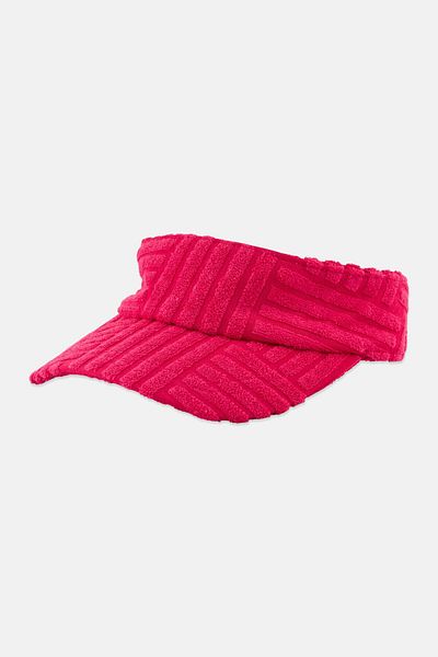 Esprit Women Textured Visor Cap, Pink