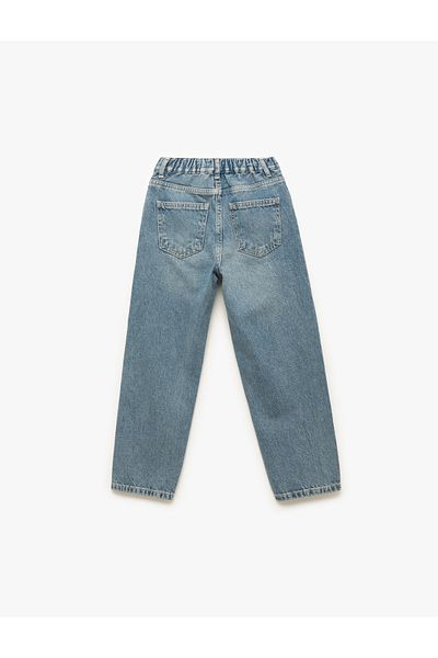 Koton Cotton Pocket Relaxed Fit Denim Trousers