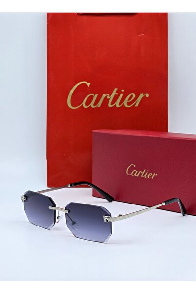 Cartier نظارة شمسية كارتير بتصميم فاخر وانيق مع الملحقات