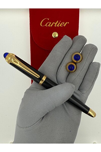 Cartier قلم كارتير مع كبك بتصميم فاخر مع الملحقات