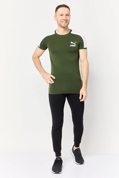 Puma Men Sportswear Fit Short Sleeve Outdoor T Shirt, Olive