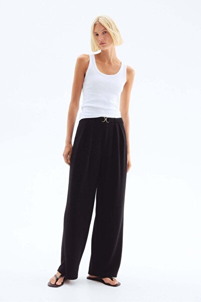 H&M Buckle-detail tailored trousers