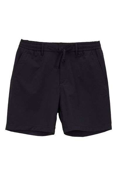 GMG FIRENZE Black Men's Elastic Waist Slim Fit Shorts Gu25Mss09021