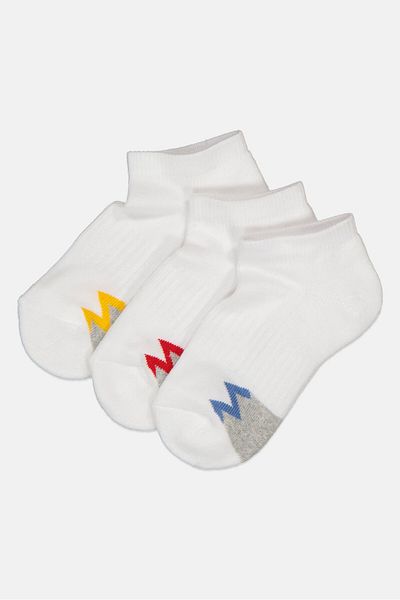 RBX Toddlers Boy 3 Pairs Boy Solid Ankle Socks, White