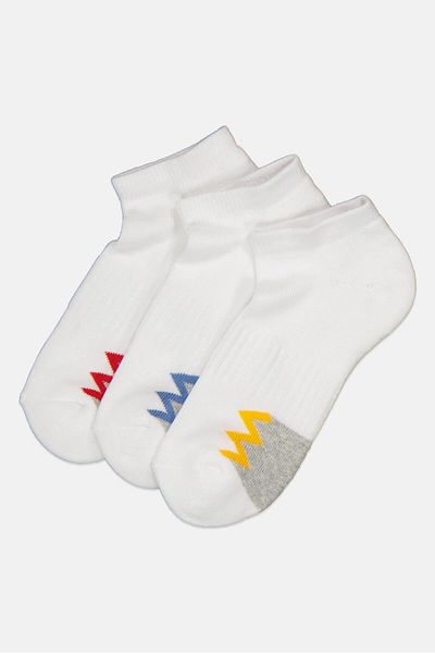 RBX Kids Boy 3 Pairs Textured Ankle Sock, White