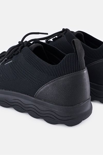 Geox Men Spherica Lace Up Casual Shoes, Black