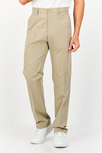 Greg Norman Men Regular Fit Embroidered Logo Chino Pants, Khaki