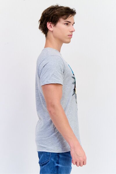 Funko My Hero Academia Men Crew Neck Short Sleeves Deku T-Shirt, Light Grey