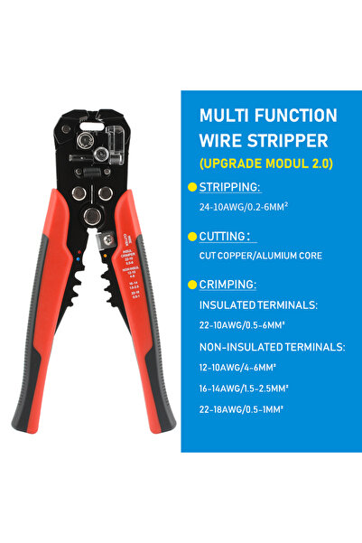 Choice4 أداة كهربائية احترافية مطورة 2.0 لتقشير وقص أسلاك الكابلات، وأداة تجع...