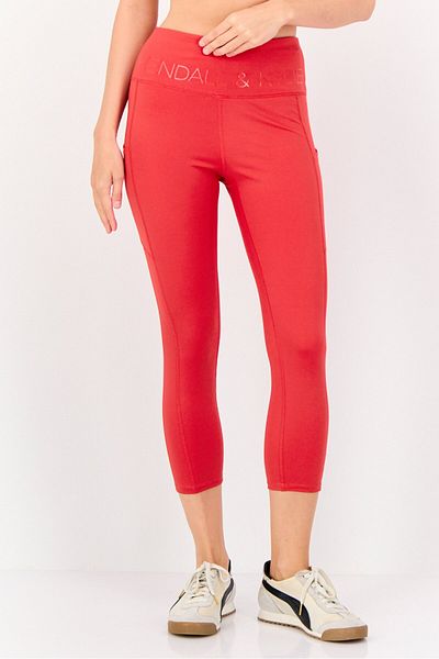 Kendall + Kylie Women Sportswear Fit Yoga Tights, Red
