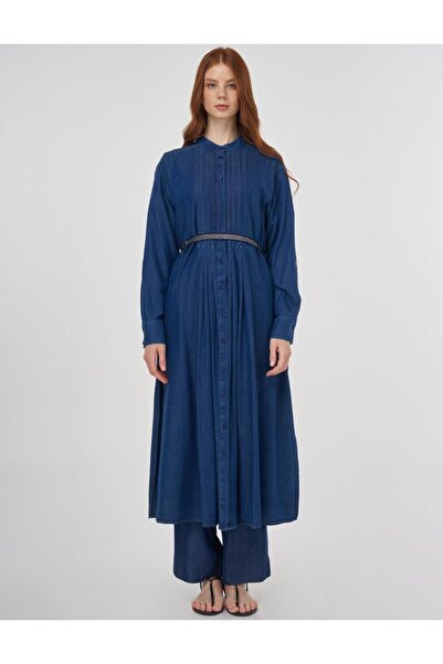 Kayra Νευρωτή ραμμένη Lyocell τουνίκ Navy Blue