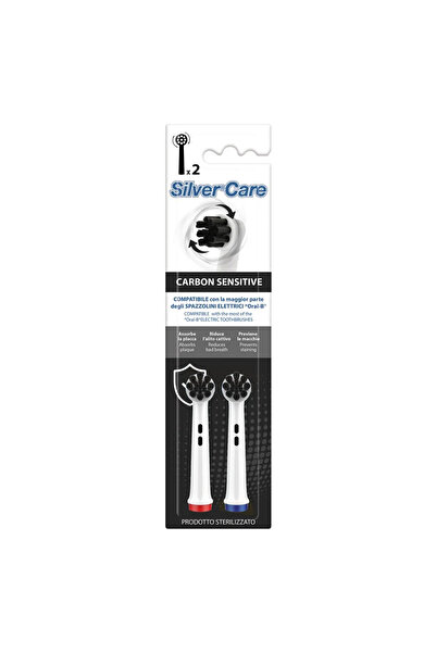 SILVER CARE Set 2 rezerve Silver Care Carbon Sensitive periuta dinti electrica