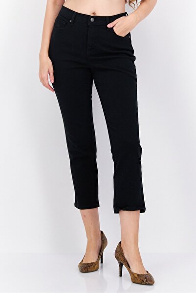 Gloria Vanderbilt Women Petite Straight Leg No Stretch Jeans, Black