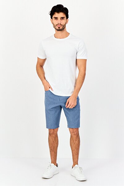 Greg Norman Men Plain Chino Shorts, Sage Blue