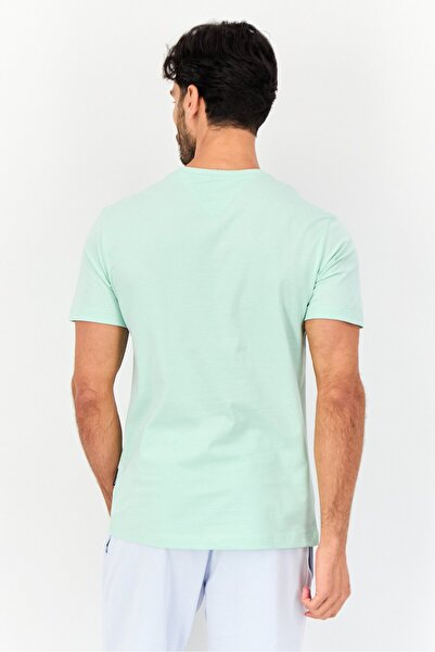 Vince Camuto Men Crew Neck Short Sleeve Plain T-Shirt, Mint Green