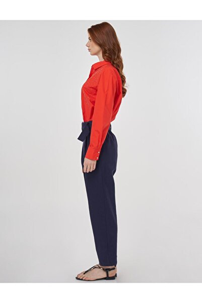 Kayra Viskon Havuç Pantolon Koyu Lacivert