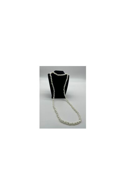 CHIC 2L Cream Color Pearl Long Necklace