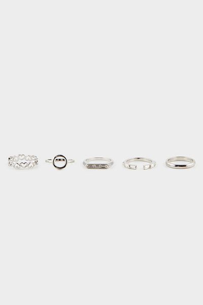 DeFacto Women's 5-Piece Gold Ring F1320Axns