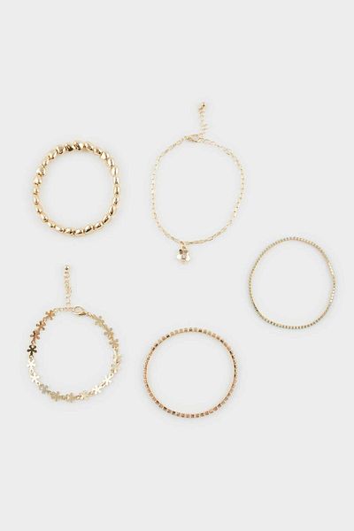 DeFacto Women's 5-Piece Gold Bracelet F1266Axns