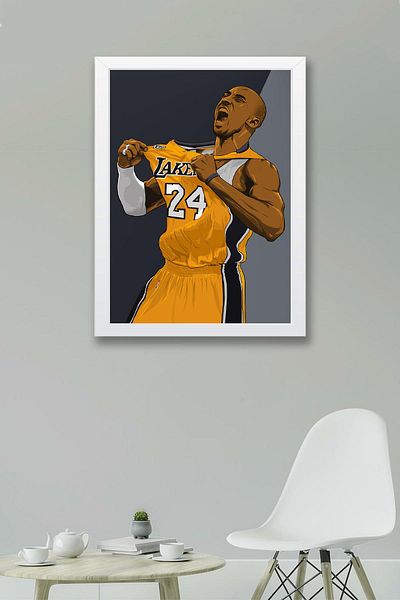 Saturn Pictură înrămate Kobe Bryant - Pictură poster NBA de baschet