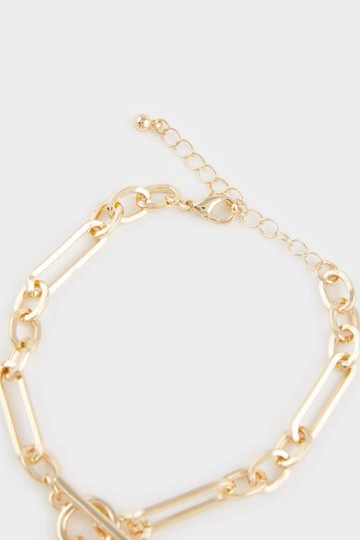 DeFacto Women's Heart Gold Bracelet F5952Axns