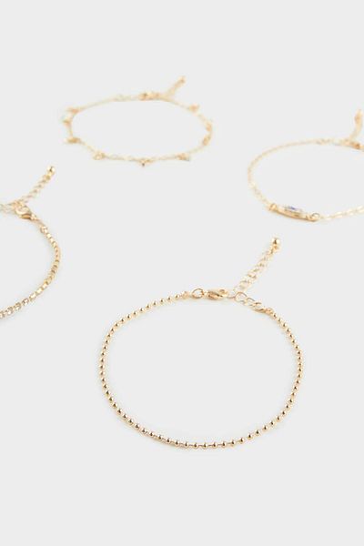 DeFacto Women's 4-Piece Gold Bracelet F1335Axns