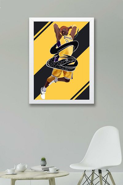 Saturn Pictură înrămate Kobe Bryant - Pictură poster NBA de baschet