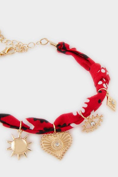 DeFacto Women's Red Gold Charm Necklace F4044Axns