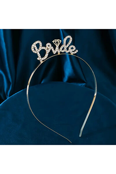 CUGYPARTY Bride Written Crown with Shiny Stones Gold / Silver