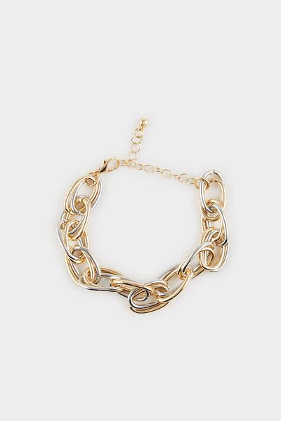 DeFacto Women's Thick Chain Gold Bracelet F1334Axns