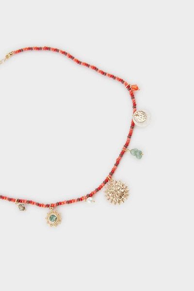 DeFacto Women's 2-Piece Red Beaded Necklace F4027Axns