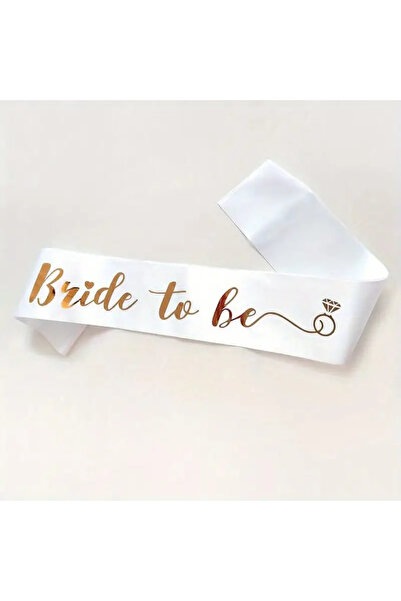 CUGYPARTY BRİDE TO BE KUŞAK BEYAZ / GOLD YAZI