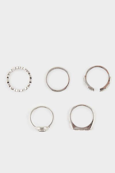 DeFacto Women's 5-Piece Gold Ring F1320Axns