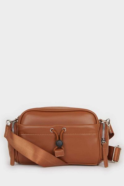 DeFacto Women's Faux Leather Crossbody Bag F1242Axns