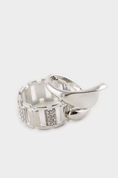DeFacto Women's 2-Piece Silver Ring F1324Axns