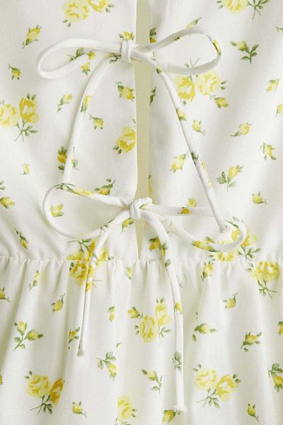 H&M Tie-detail poplin dress