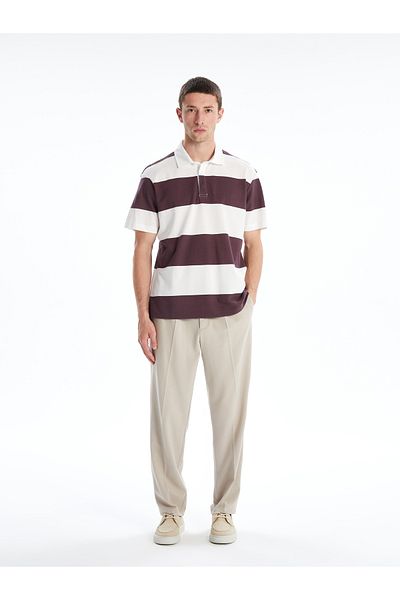 LC Waikiki Ανδρικό μπλουζάκι Polo Neck Striped Pique