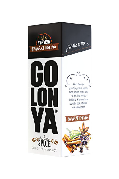 Golonya Spice 250 ML Cam Şişe Baharat Kokulu Kolonya 12 Adet (1 Koli)