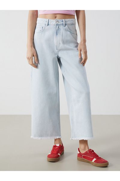 LC Waikiki Pantaloni de damă în jean Wideleg