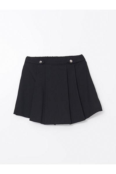 LC Waikiki Elastic Waist Pleated Girl's Shorts Skirt