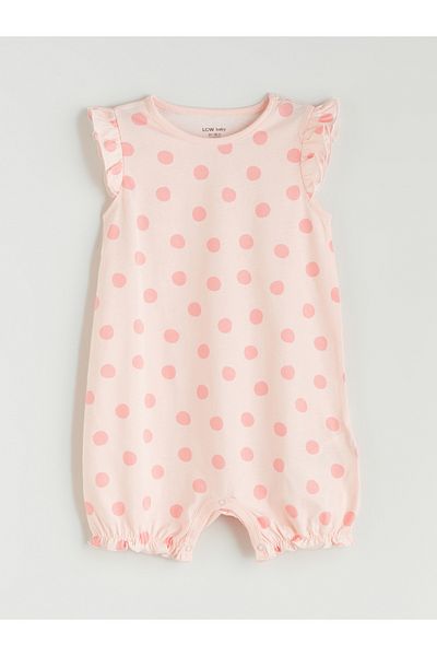 LC Waikiki Crew Neck Baby Girl Combed Cotton Jumpsuit 2 Pack