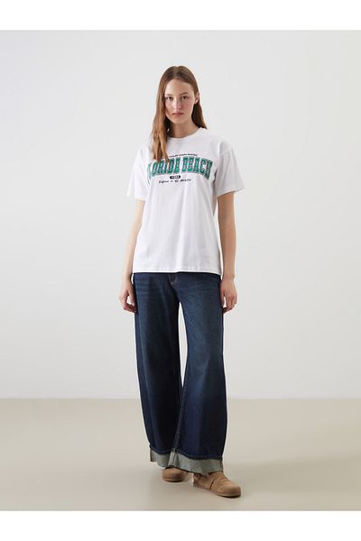 LC Waikiki Tricou de damă cu imprimeu cu gât crew