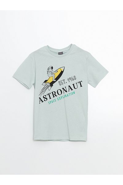 LC Waikiki Tricou pentru băiat cu imprimeu cu decolteu