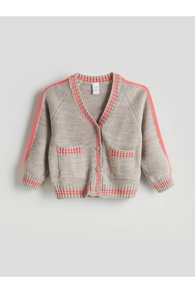 LC Waikiki Strickjacke für Mädchen mit V-Ausschnitt