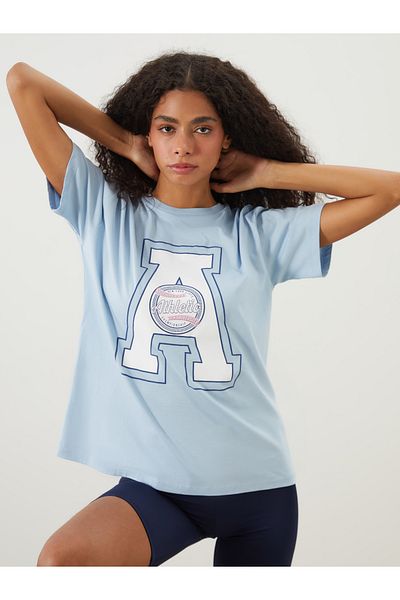 LC Waikiki Tricou sport pentru damă cu decolteu cu imprimeu
