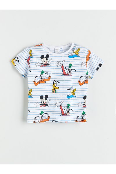 LC Waikiki Minnie Mouse Printed Baby Boy T-Shirt and Shorts 2-Piece