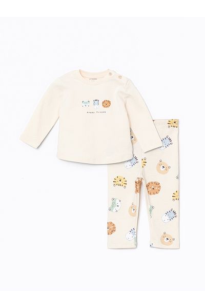 LC Waikiki Crew Neck Baby Boy T-Shirt and Leggings 2-Piece