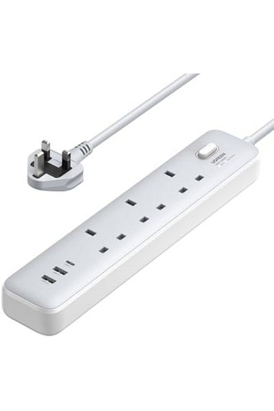 Ugreen 6 in 1 Extension Cord Surge Protector PD30W (2 USB-C,1 USB-A) Charger Type C Charging Station