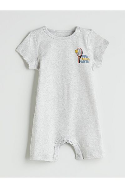 LC Waikiki Crew Neck Baby Boy Combed Cotton Jumpsuit 2-Pack