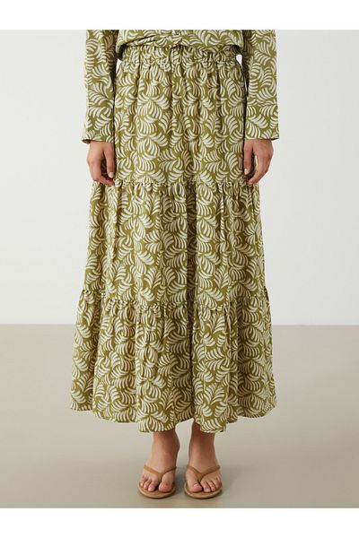 LC Waikiki Patterned Katkat Skirt with Elastic Waist